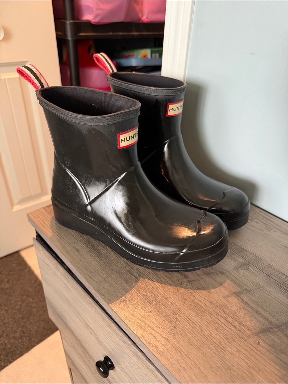 Hunter women’s size 7 Black Rain Boots